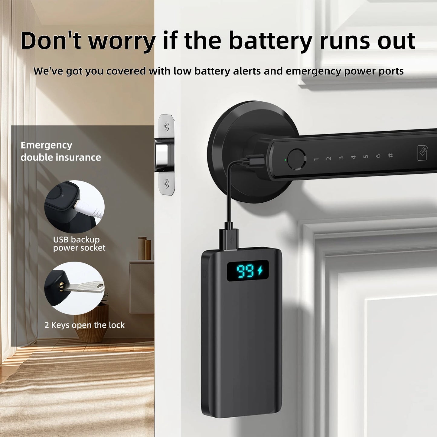 Viladepot Smart Lock Fingerprint Door Lock
